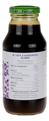 Sok z suszonych śliwek kalifornijskich 100% 330ml TAYLOR