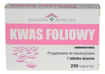 Kwas foliowy 250 tabletek DOMOWA APTECZKA
