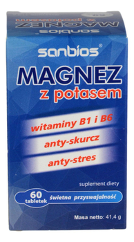 Magnez z potasem 60 tabletek SANBIOS