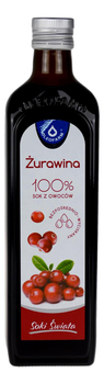 Żurawina sok 100% 490ml OLEOFARM