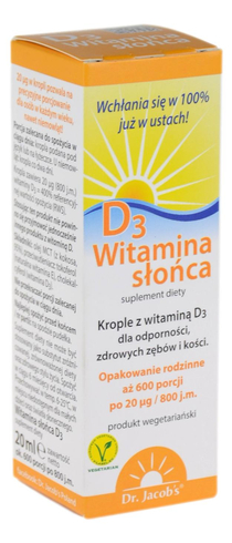 D3 Witamina słońca 20ml DR. JACOB'S