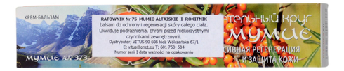 Mumio ałtajskie i Rokitnik, balsam do ochrony i regeneracji skóry - Ratownik 75 - 50g DR RETTER
