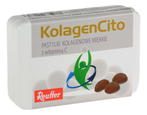 KolagenCito - Pastylki kolagenowe miękkie z witaminą C - 48g REUTTER