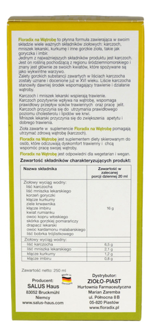 Floradix na Wątrobę (Tonik) 250ml