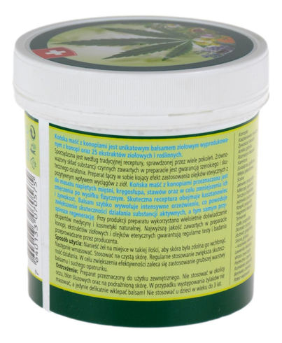 Końska Maść Szwajcarska z Konopiami chłodząca 250ml HERBAMEDICUS