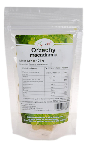 Orzechy macadamia 100g VIVIO