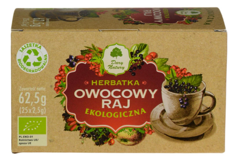 Herbatka Owocowy Raj EKO 25x2,5g DARY NATURY