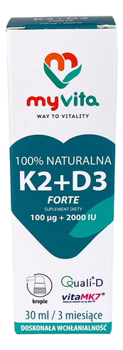 Witamina K2 + D3 w kroplach 30ml MYVITA