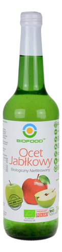 Ocet jabłkowy niefiltrowany BIO 700ml BIOFOOD