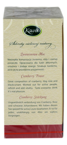 Herbatka owocowa Żurawinowa Moc 20x3g KAWON