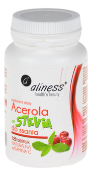 Acerola ze Stevią do ssania (Witamina C) 120 tabl ALINESS