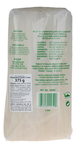 Makaron ryżowy 5 mm 375g COCK