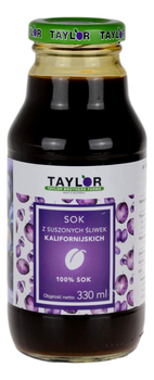 Sok z suszonych śliwek kalifornijskich 100% 330ml TAYLOR