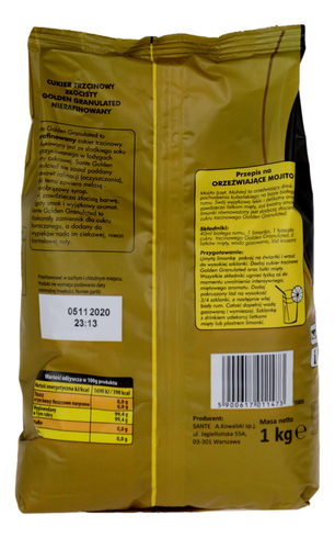 Cukier trzcinowy złocisty Golden Granulated 1kg SANTE