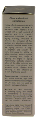 Aktywator Młodości - Witamina C z acerolą - 30ml AVA