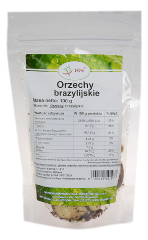 Orzechy brazylijskie 100g VIVIO