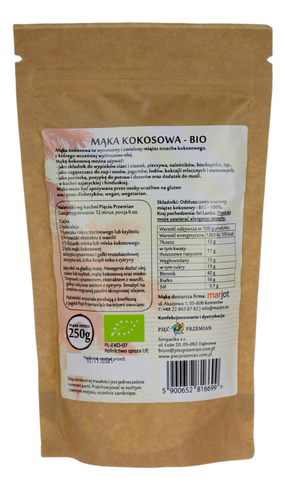 Mąka kokosowa BIO 250g PIĘĆ PRZEMIAN