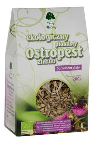 Ostropest plamisty ziarno EKOLOGICZNY 200g DARY NATURY