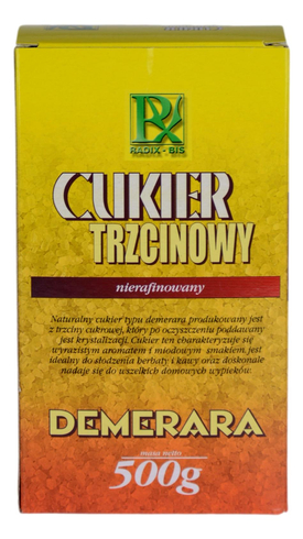 Cukier trzcinowy Demerara 500g RADIX