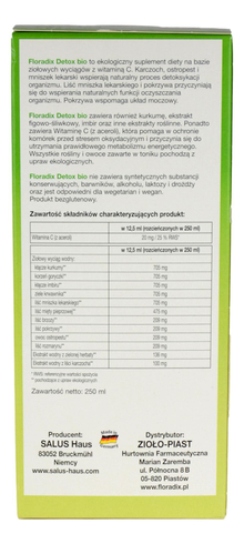 Floradix Detox BIO
(Tonik) 250ml