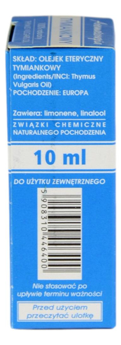 Olejek eteryczny tymiankowy 10ml ETJA