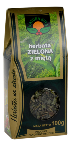 Herbata zielona z miętą 100g NATURA WITA