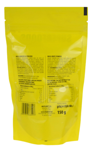Maca w proszku BIO 150g BIOPLANET