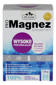 ProMagnez - Cytrynian Magnezu - 30 saszetek 120g DR GAJA