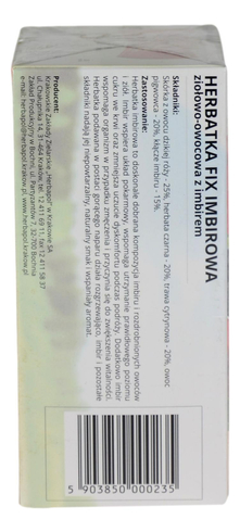 Herbatka Imbirowa FIX 20x2g HERBAPOL