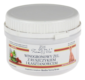 Żel winogronowy z ruszczykiem i kasztanowcem 350g FARM-VIX