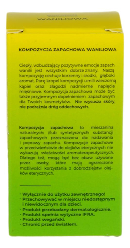 Kompozycja zapachowa waniliowa 7ml AVICENNA OIL