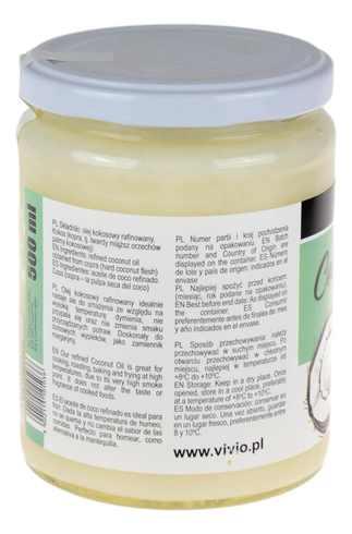 Olej kokosowy Rafinowany 500ml VIVIO