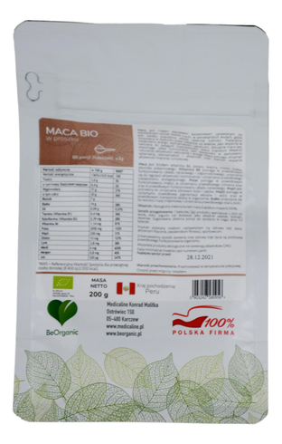 Maca BIO w proszku 200g BEORGANIC