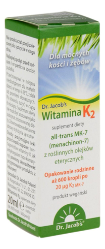 Witamina K2 w kroplach 20ml DR. JACOB'S