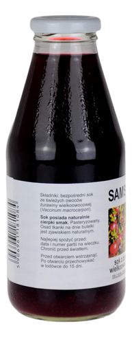 Sok z żurawin wielkoowocowych 500ml SAMSOK VIANDS