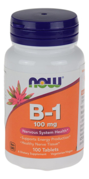 B-1 100 mg 100tabl. (Witamina B1) NOW