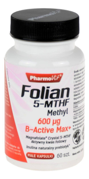 Folian 5-MTHF Methyl 600µg 60 kapsułek PHARMOVIT