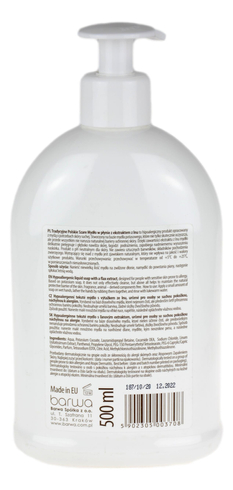 Hipoalergiczne Szare Mydło w płynie z esktraktem z lnu 500ml BARWA