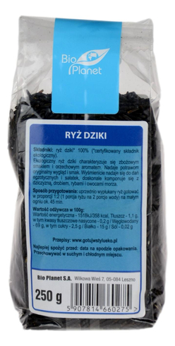Ryż dziki BIO 250g BIO PLANET
