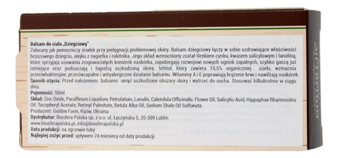 Balsam do ciała dziegciowy 50ml GOLDEN PHARM
