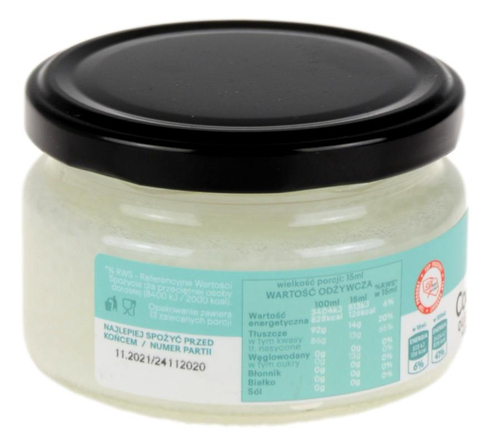 Olej kokosowy Virgin Nierafinowany 200ml NATUR PLANET