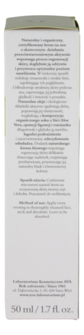 Aloe Organic - Krem na noc anti-aging - Opuncja i Aloes - 50ml AVA
