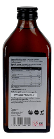 Olej z czarnuszki 250ml MY VITA