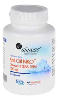 Krill Oil NKO Omega 3 (EPA, DHA) 500mg 60kaps ALINESS