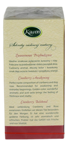 Herbatka owocowa Żurawinowe Przebudzenie 20x3g KAWON