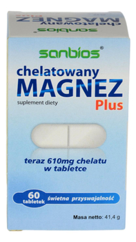 Magnez Chelatowany Plus 60 tabletek SANBIOS