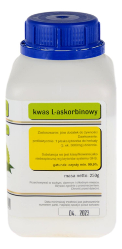 Kwas L-askorbinowy E300 - Witamina C - 250g YUCCA