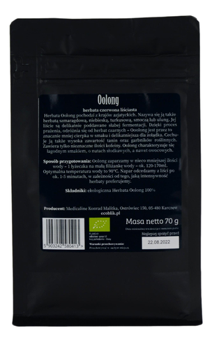 Herbata czerwona liściasta Oolong EKO 70g ECOBLIK