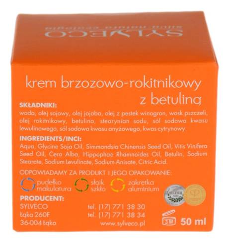 Krem brzozowo-rokitnikowy z betuliną 50ml SYLVECO