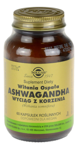 Ashwagandha wyciąg z korzenia 60 kaps SOLGAR